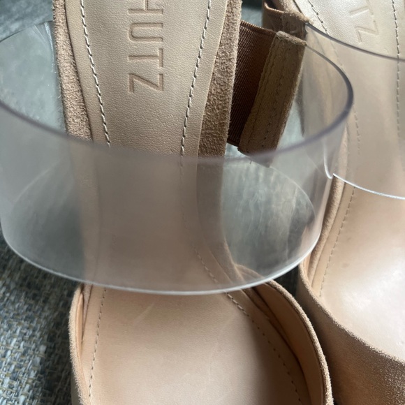 SCHUTZ Tan Heels with Clear Strap - Picture 3 of 11